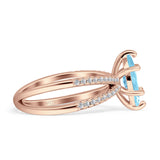 Marquise Split Shank X Ring Cubic Zirconia 925 Sterling Silver