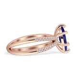 Marquise Split Shank X Ring Cubic Zirconia 925 Sterling Silver
