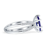 Marquise Split Shank X Ring Cubic Zirconia 925 Sterling Silver