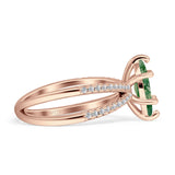 Marquise Split Shank X Ring