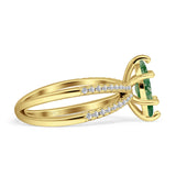 Marquise Split Shank X Ring
