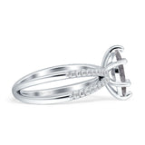 Marquise Split Shank X Ring