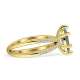 Marquise Split Shank X Ring