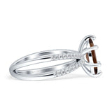 Marquise Split Shank X Ring