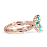Marquise Split Shank X Ring Cubic Zirconia 925 Sterling Silver