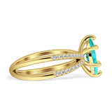 Marquise Split Shank X Ring Cubic Zirconia 925 Sterling Silver