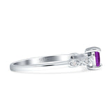 Heart Shaped Milgrain Marquise Vintage Style Promise Ring Cubic Zirconia 925 Sterling Silver