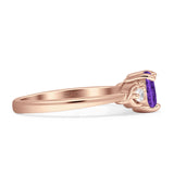 Three Stone Heart Promise Ring Cubic Zirconia 925 Sterling Silver