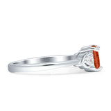 Three Stone Heart Promise Ring Cubic Zirconia 925 Sterling Silver