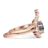Two Piece Halo Bridal Ring