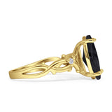 Marquise Split Shank Infinity Twisted Ring Cubic Zirconia 925 Sterling Silver