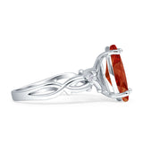 Marquise Split Shank Infinity Twisted Ring Cubic Zirconia 925 Sterling Silver