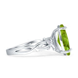 Marquise Split Shank Infinity Twisted Ring Cubic Zirconia 925 Sterling Silver