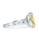 Marquise Split Shank Infinity Twisted Ring Cubic Zirconia 925 Sterling Silver