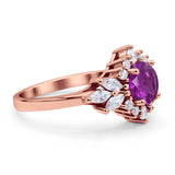Art Deco Round Engagement Ring Cubic Zirconia 925 Sterling Silver
