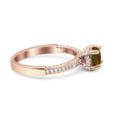 Solitaire Accent Wedding Ring Simulated Cubic Zirconia 925 Sterling Silver