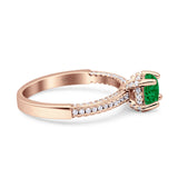 Solitaire Accent Wedding Ring Simulated Cubic Zirconia 925 Sterling Silver