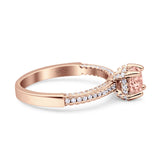 Solitaire Accent Wedding Ring Simulated Cubic Zirconia 925 Sterling Silver