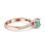 Solitaire Accent Wedding Ring Simulated Cubic Zirconia 925 Sterling Silver
