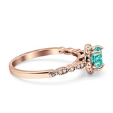 Halo Round Engagement Ring Cubic Zirconia 925 Sterling Silver
