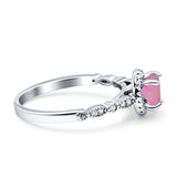 Halo Round Engagement Ring Cubic Zirconia 925 Sterling Silver