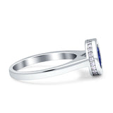 Bezel Set Solitaire Hidden Halo Round Engagement Ring Cubic Zirconia 925 Sterling Silver