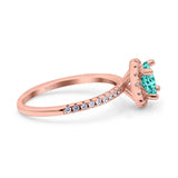 Halo Art Deco Engagement Wedding Bridal Ring Round Simulated Cubic Zirconia 925 Sterling Silver