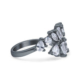 Vintage style Wedding Rings Cubic Zirconia 925 Sterling Silver