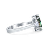 Marquise Art Deco Bridal Wedding Engagement Ring Pear Simulated Cubic Zirconia 925 Sterling Silver