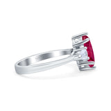 Marquise Art Deco Bridal Wedding Engagement Ring Pear Simulated Cubic Zirconia 925 Sterling Silver