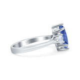 Marquise Art Deco Bridal Wedding Engagement Ring Pear Simulated Cubic Zirconia 925 Sterling Silver