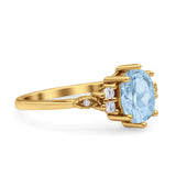 Oval Art Deco Engagement Ring Cubic Zirconia 925 Sterling Silver