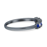 Round Dazzling Eternity Wedding Band Cubic Zirconia 925 Sterling Silver