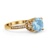 Elegant Hidden Halo Cushion Engagement Ring Cubic Zirconia 925 Sterling Silver