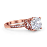 Elegant Hidden Halo Cushion Engagement Ring Cubic Zirconia 925 Sterling Silver