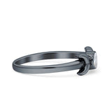 Moon Thumb Ring Statement Fashion Oxidized Lab Created Opal Solid 925 Sterling Silver