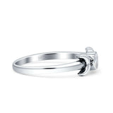 Moon Thumb Ring Statement Fashion Oxidized Lab Created Opal Solid 925 Sterling Silver