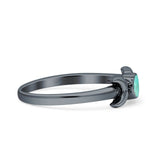 Moon Thumb Ring Statement Fashion Oxidized Lab Created Opal Solid 925 Sterling Silver