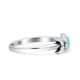 Moon Thumb Ring Statement Fashion Oxidized Lab Created Opal Solid 925 Sterling Silver
