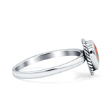Rope Pear Design Thumb Ring Statement Fashion Oxidized Solid 925 Sterling Silver