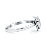Rope Pear Design Thumb Ring Statement Fashion Oxidized Solid 925 Sterling Silver