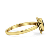 Rope Pear Design Thumb Ring Statement Fashion Oxidized Solid 925 Sterling Silver