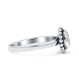 Petite Dainty New Style Oval Thumb Ring Statement Fashion Oxidized Solid 925 Sterling Silver