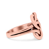 Celtic Double Infinity Oxidized Band Solid 925 Sterling Silver Thumb Ring (15mm)