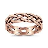 Celtic Oxidized Band Solid 925 Sterling Silver Thumb Ring (6mm)