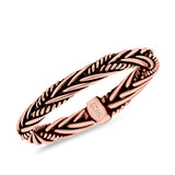 Rope Braid Oxidized Band Solid 925 Sterling Silver Thumb Ring (3mm)