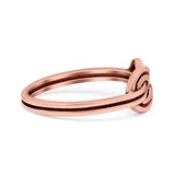 Infinity Oxidized Band Solid 925 Sterling Silver Thumb Ring (6mm)