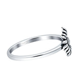 Loves Sunflower Oxidized Trendy Band Solid 925 Sterling Silver Thumb Ring (9.5mm)