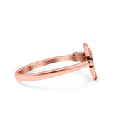 Caduceus Ring Oxidized Band Solid 925 Sterling Silver Thumb Ring (10mm)