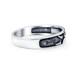 Sunset Ring Oxidized Band Solid 925 Sterling Silver Thumb Ring (5mm)